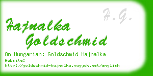 hajnalka goldschmid business card